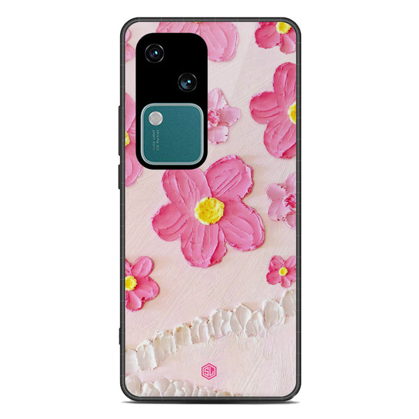 Floral Series Soft Phone Case - Premium Glass Case - Design 2 - Vivo S18