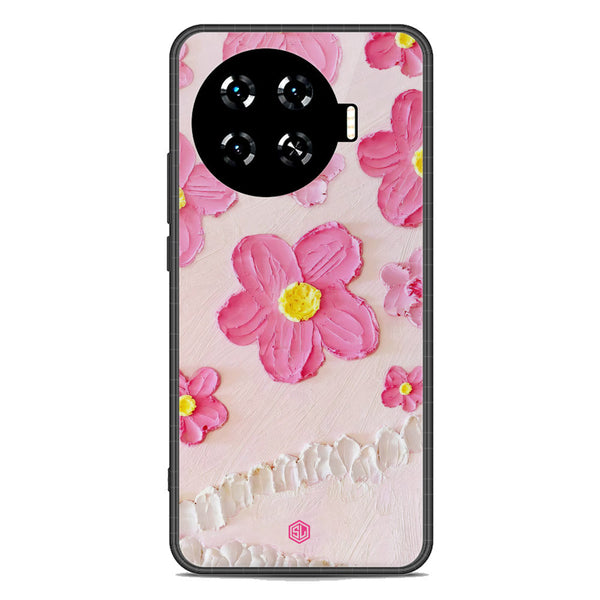 Floral Series Soft Phone Case - Premium Glass Case - Design 2 - Tecno Spark 20 Pro Plus