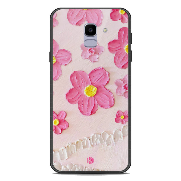 Floral Series Soft Phone Case - Premium Glass Case - Design 2 - Samsung Galaxy J6 2018