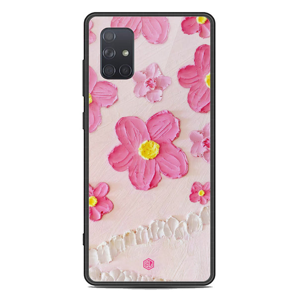 Floral Series Soft Phone Case - Premium Glass Case - Design 2 - Samsung Galaxy A71