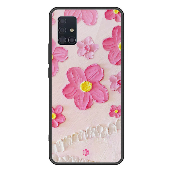 Floral Series Soft Phone Case - Premium Glass Case - Design 2 - Samsung Galaxy A51