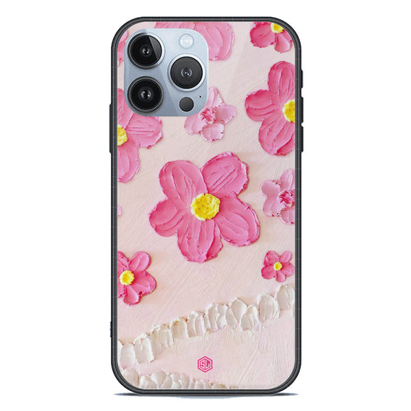 Floral Series Soft Phone Case - Premium Glass Case - Design 2 - iPhone 13 Pro Max