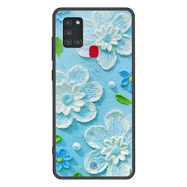 Floral Series Soft Phone Case - Premium Glass Case - Design 3 - Samsung Galaxy A21s
