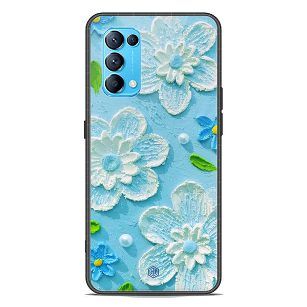 Floral Series Soft Phone Case - Premium Glass Case - Design 3 - Oppo Find X3 Lite