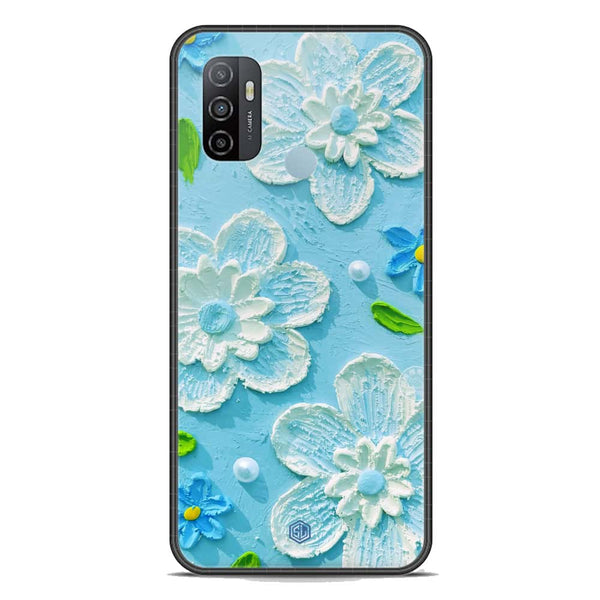 Floral Series Soft Phone Case - Premium Glass Case - Design 3 - Oppo A53s