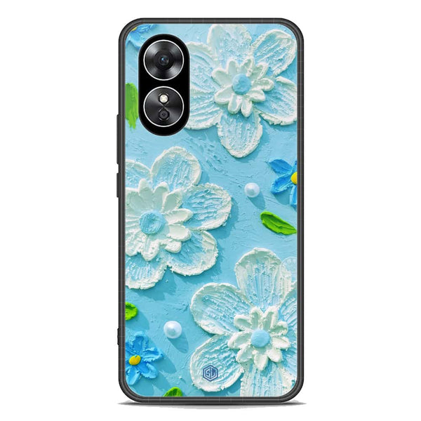 Floral Series Soft Phone Case - Premium Glass Case - Design 3 - Oppo A17