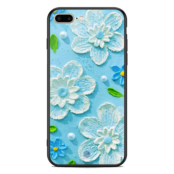 Floral Series Soft Phone Case - Premium Glass Case - Design 3 - iPhone 8 Plus / 7 Plus