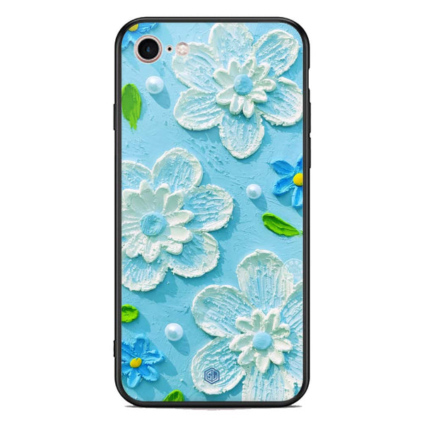 Floral Series Soft Phone Case - Premium Glass Case - Design 3 - iPhone 8 / 7