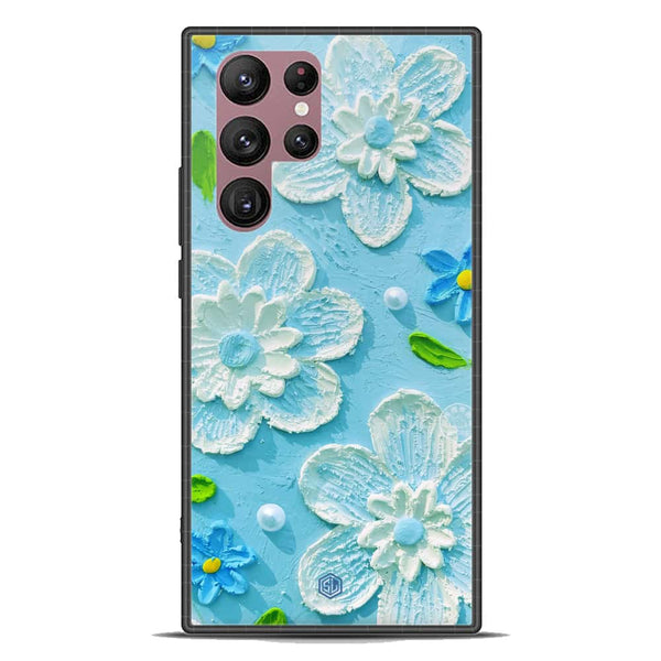 Floral Series Soft Phone Case - Premium Glass Case - Design 3 - Samsung Galaxy S22 Ultra 5G
