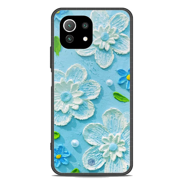 Floral Series Soft Phone Case - Premium Glass Case - Design 3 - Xiaomi Mi 11 Lite