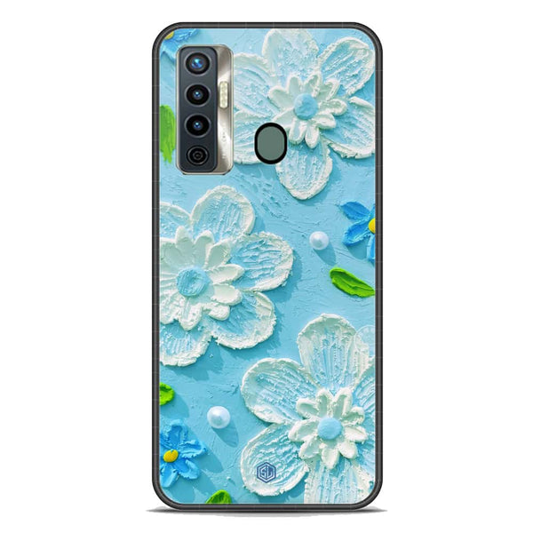 Floral Series Soft Phone Case - Premium Glass Case - Design 3 - Tecno Camon 17