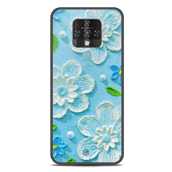 Floral Series Soft Phone Case - Premium Glass Case - Design 3 - Tecno Camon 16