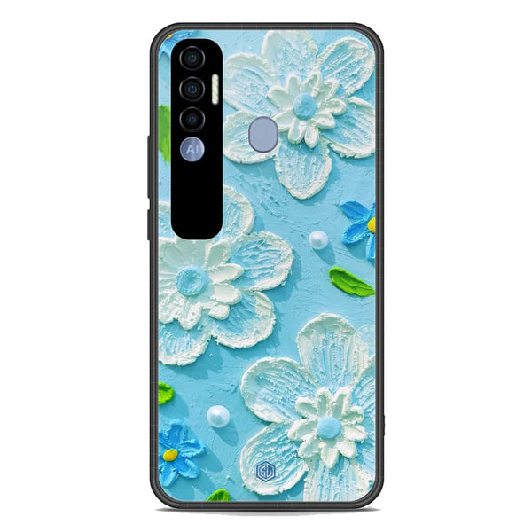 Floral Series Soft Phone Case - Premium Glass Case - Design 3 - Tecno Spark 7 Pro