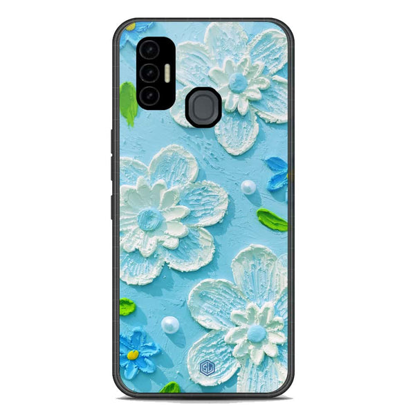 Floral Series Soft Phone Case - Premium Glass Case - Design 3 - Tecno Spark 7
