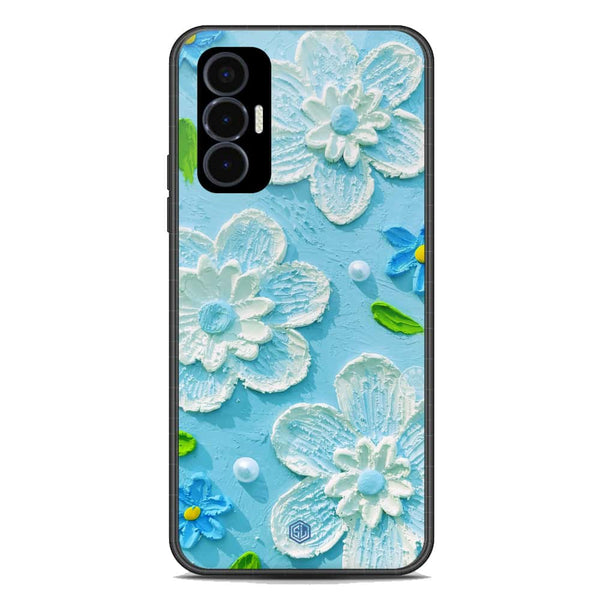 Floral Series Soft Phone Case - Premium Glass Case - Design 3 - Tecno Pova 3