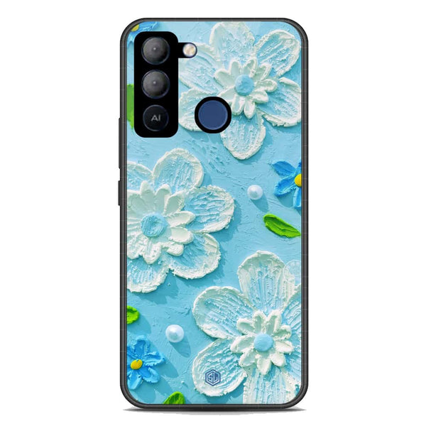 Floral Series Soft Phone Case - Premium Glass Case - Design 3 - Tecno Pop 5 LTE