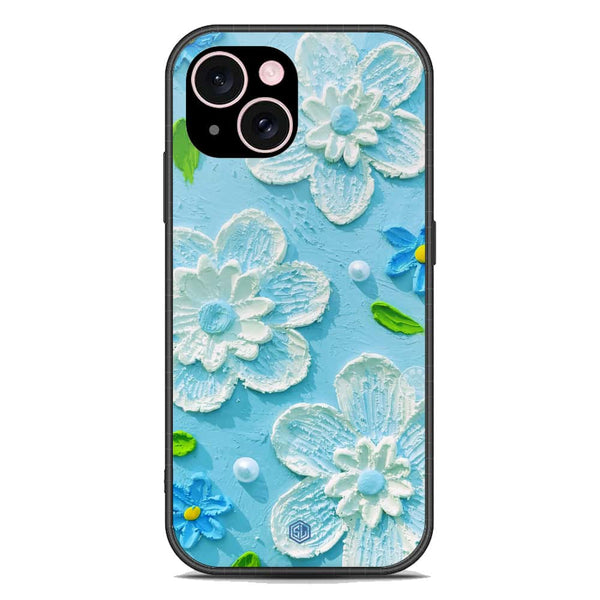 Floral Series Soft Phone Case - Premium Glass Case - Design 3 - iPhone 15 Plus