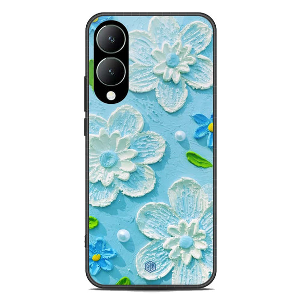 Floral Series Soft Phone Case - Premium Glass Case - Design 3 - Vivo Y17s