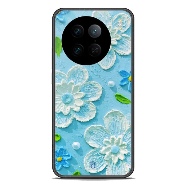 Floral Series Soft Phone Case - Premium Glass Case - Design 3 - Vivo X90 Pro