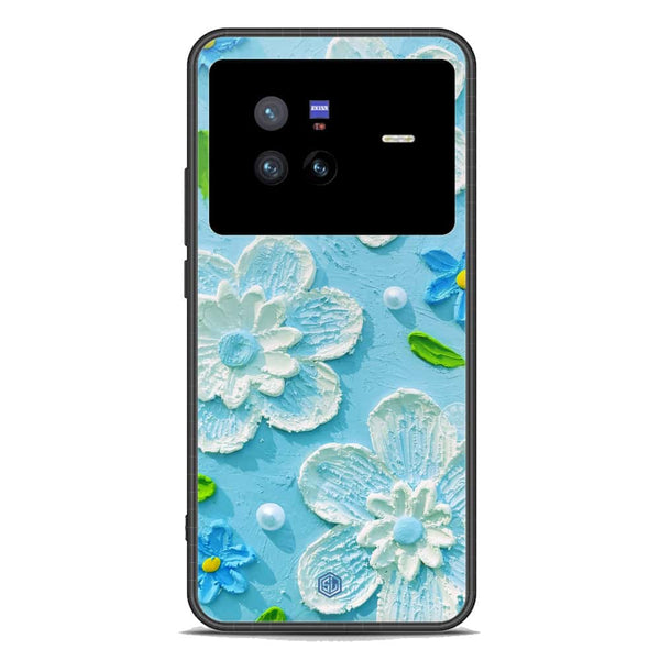 Floral Series Soft Phone Case - Premium Glass Case - Design 3 - Vivo X80
