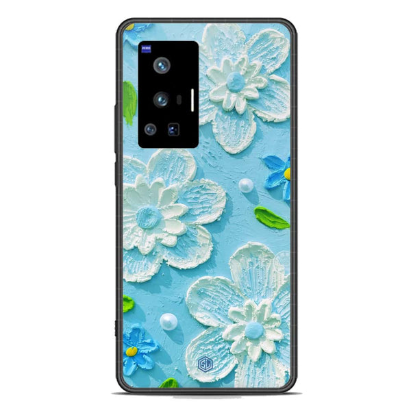 Floral Series Soft Phone Case - Premium Glass Case - Design 3 - Vivo X70 Pro