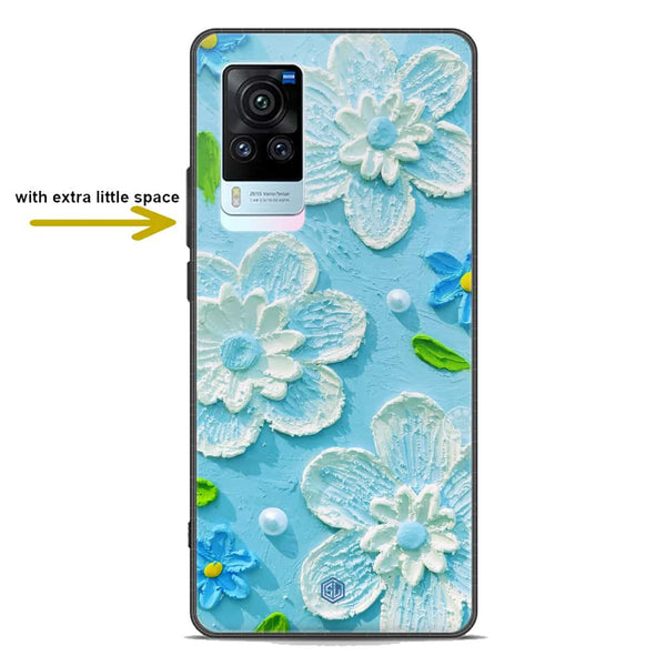 Floral Series Soft Phone Case - Premium Glass Case - Design 3 - Vivo X60