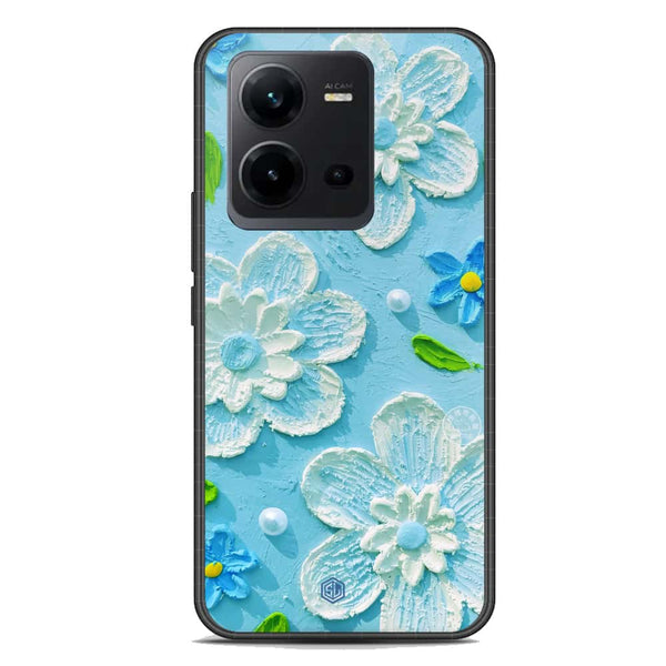 Floral Series Soft Phone Case - Premium Glass Case - Design 3 - Vivo V25e