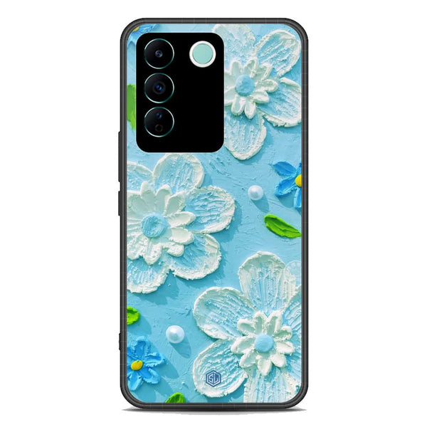 Floral Series Soft Phone Case - Premium Glass Case - Design 3 - Vivo S16e