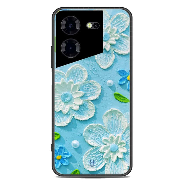 Floral Series Soft Phone Case - Premium Glass Case - Design 3 - Tecno Pova 5 Pro