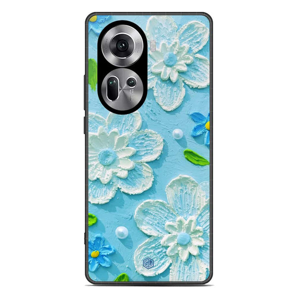Floral Series Soft Phone Case - Premium Glass Case - Design 3 - Oppo Reno 11