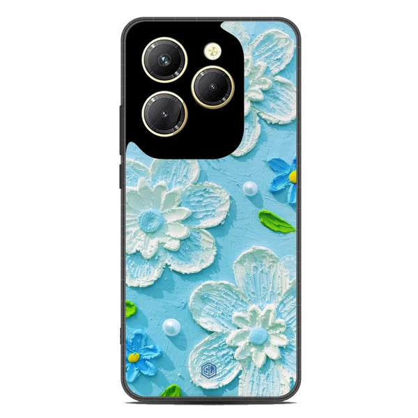 Floral Series Soft Phone Case - Premium Glass Case - Design 3 - Infinix Hot 40 Pro