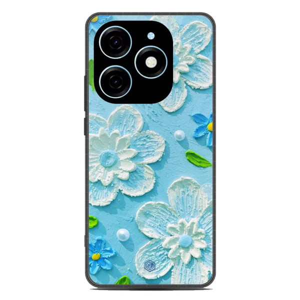 Floral Series Soft Phone Case - Premium Glass Case - Design 3 - Tecno Spark 20C