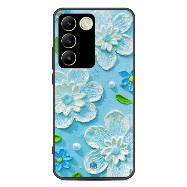 Floral Series Soft Phone Case - Premium Glass Case - Design 3 - Vivo Y100 4G