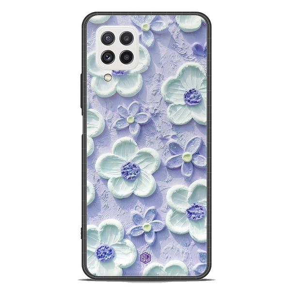 Floral Series Soft Phone Case - Premium Glass Case - Design 4 - Samsung Galaxy A22 4G