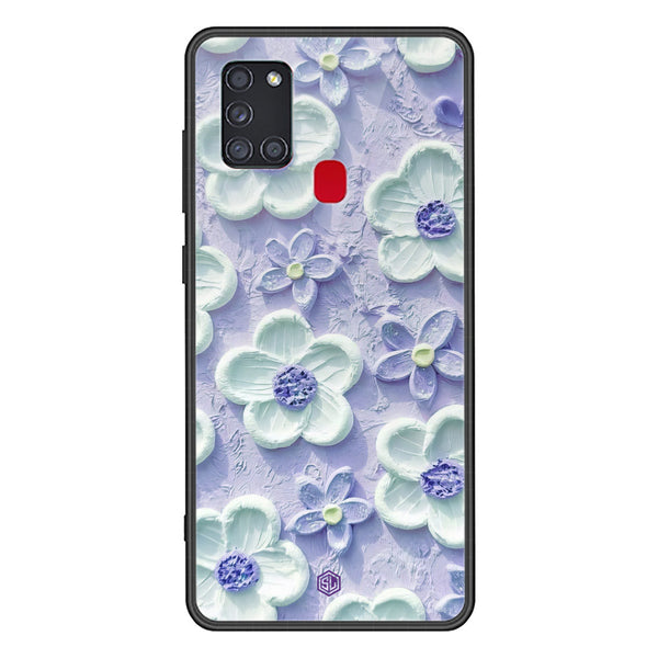 Floral Series Soft Phone Case - Premium Glass Case - Design 4 - Samsung Galaxy A21s