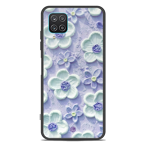 Floral Series Soft Phone Case - Premium Glass Case - Design 4 - Samsung Galaxy A12