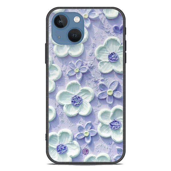 Floral Series Soft Phone Case - Premium Glass Case - Design 4 - iPhone 13