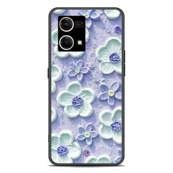 Floral Series Soft Phone Case - Premium Glass Case - Design 4 - Oppo Reno 8 4G