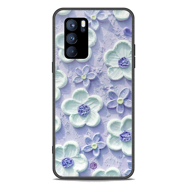 Floral Series Soft Phone Case - Premium Glass Case - Design 4 - Oppo Reno 6 Pro 5G