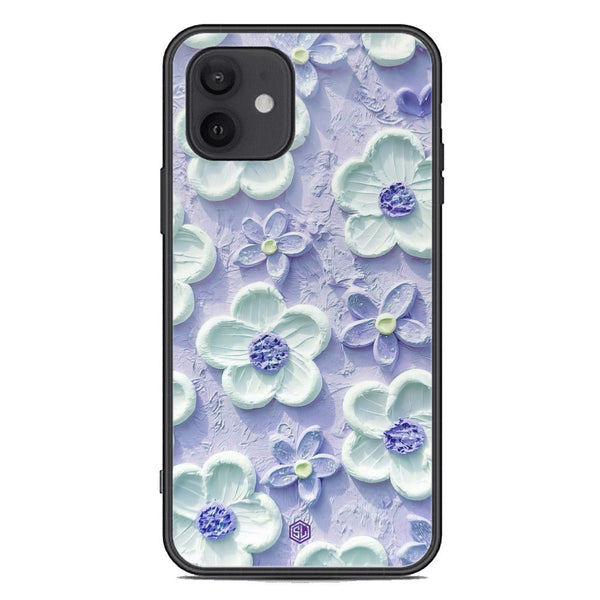 Floral Series Soft Phone Case - Premium Glass Case - Design 4 - iPhone 12