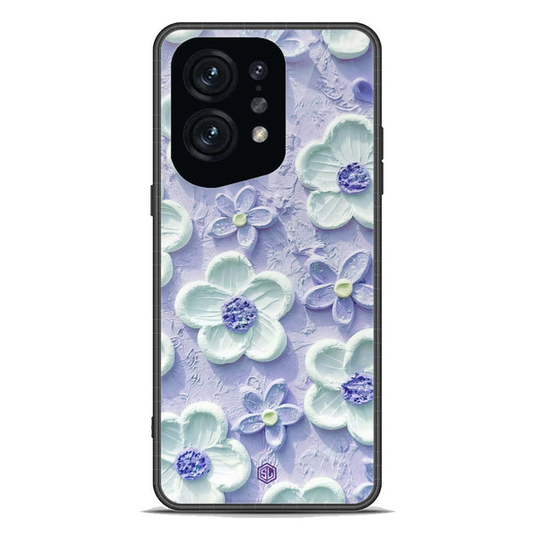 Floral Series Soft Phone Case - Premium Glass Case - Design 4 - Oppo Find X5
