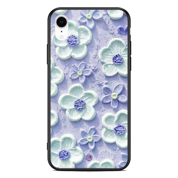 Floral Series Soft Phone Case - Premium Glass Case - Design 4 - iPhone XR