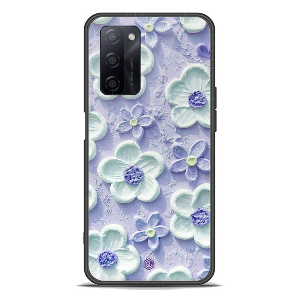 Floral Series Soft Phone Case - Premium Glass Case - Design 4 - Oppo A55s