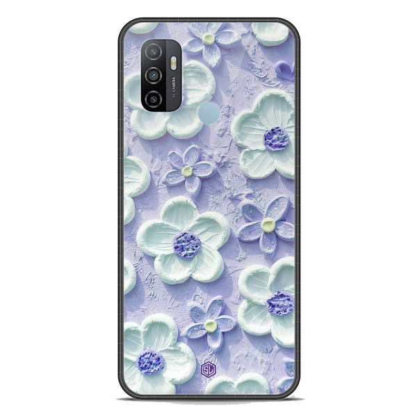 Floral Series Soft Phone Case - Premium Glass Case - Design 4 - Oppo A53s