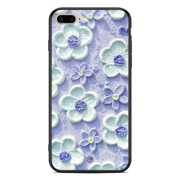 Floral Series Soft Phone Case - Premium Glass Case - Design 4 - iPhone 8 Plus / 7 Plus