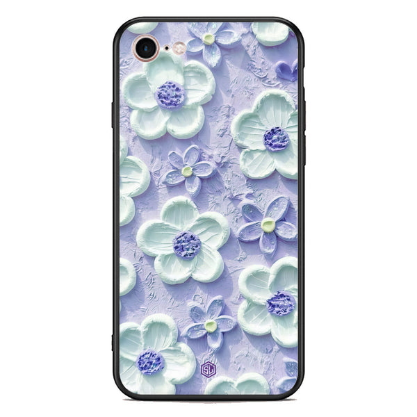 Floral Series Soft Phone Case - Premium Glass Case - Design 4 - iPhone 8 / 7