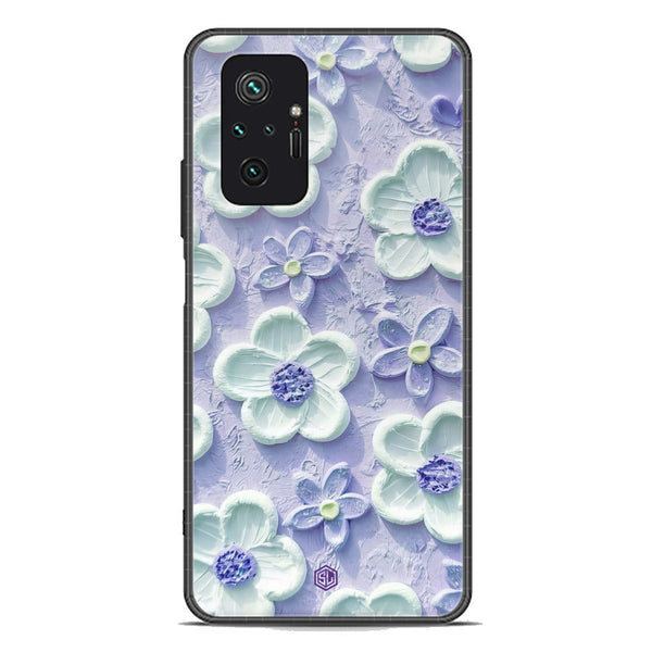 Floral Series Soft Phone Case - Premium Glass Case - Design 4 - Xiaomi Redmi Note 10 Pro Max