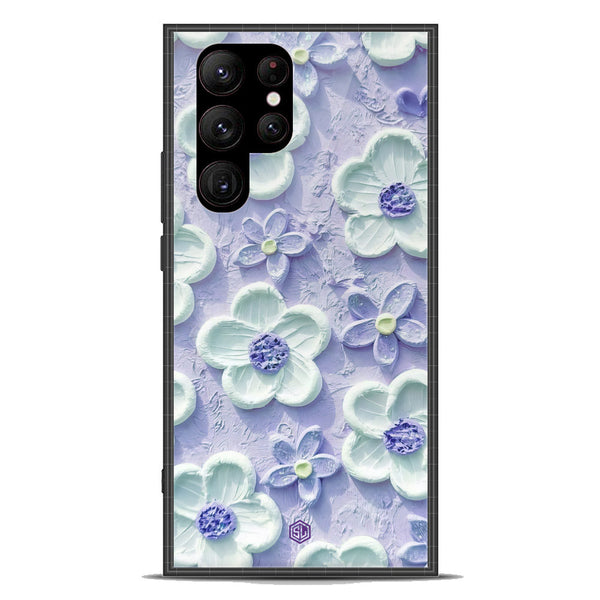 Floral Series Soft Phone Case - Premium Glass Case - Design 4 - Samsung Galaxy S23 Ultra 5G