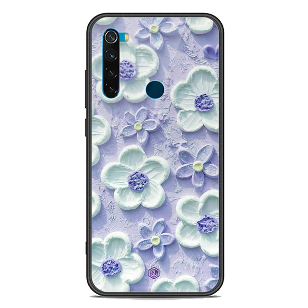 Floral Series Soft Phone Case - Premium Glass Case - Design 4 - Xiaomi Redmi Note 8 2021