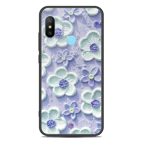 Floral Series Soft Phone Case - Premium Glass Case - Design 4 - Xiaomi Redmi Note 6 Pro